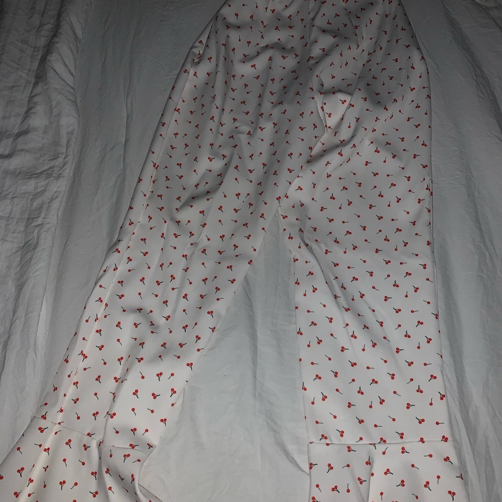 Cherry print pants
